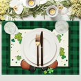 thumbnail image 5 of MXTPOV St. Patrick's Day Placemats, Gnomes Shamrock Printed Placemats Set of 4, Seasonal Spring Kitchen Dining Table Decor for Party Home Decor, St Patricks Day Decorations, 5 of 5