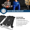 thumbnail image 5 of Disc-O-Bed Youth Double Cot Kid-O-Bunk w/ 200 Pound Capacity & Carry Bags, Black, 5 of 9