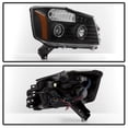 thumbnail image 2 of AKKON - For Nissan Titan Armada Black Bezel Dual Ring DRL Daylight LED Projector Headlights Replacement, 2 of 7