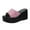 Pink, variant on Tuobarr Women's Wedge Sandals Matsu Heel Thick Sole Slope Heel Women's Shoes Breathable Slip-On Beach Sandals Gray US Size 5.5