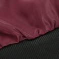 thumbnail image 4 of QATAINLAV Zip Up Jacket for Women Lightweight Windproof Bomber Jackets Solid Basic Baseball Jacket Boyfriend Outerwear with Ribbed Cuffs and Pockets Daily Deals Wine XXL, 4 of 7