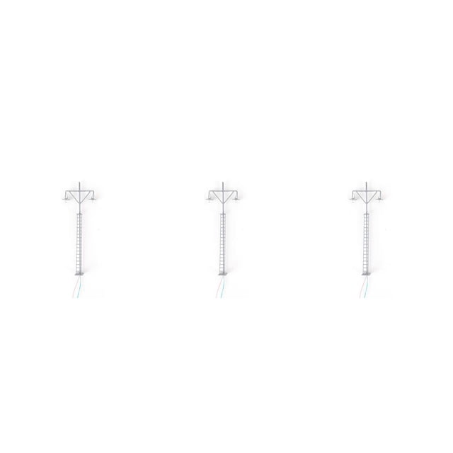 Wosthever Mini poste de luz LED en miniatura para exteriores, modelo de luz ferroviaria, escala 1: 87, accesorios de construcción, lámparas de Type1 NO1