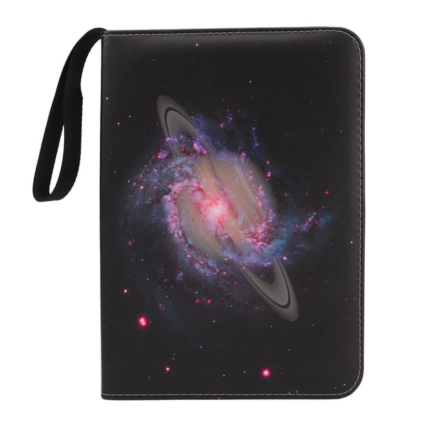 Carpeta de tarjetas con 4 bolsillos, carpeta de álbum de tarjetas coleccionables con capacidad para 400 tarjetas, carpeta de colección, carpeta de fotografías para tarjetas de juego, tipo planeta