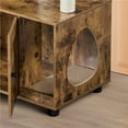 thumbnail image 6 of Yaheetech 53in Litter Box Enclosure with Cat Tree Tower, Rustic Brown/Beige, 6 of 8