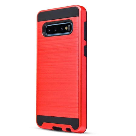 Samsung Galaxy S9 Case, 2-Piece Style Hybrid Shockproof Hard Case Cover with [Tempered Glass Screen Protector] Hybird Shockproof And Circlemalls Stylus Pen-Red