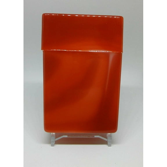 1 Red Crush-Proof Plastic Flip Top Hinged Lid Cigarette Case for King Size 3202