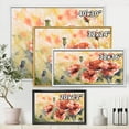 thumbnail image 3 of Abstract Red Poppy On A Field 32 in x 16 in Framed Painting Canvas Art Print, by Designart, 3 of 5