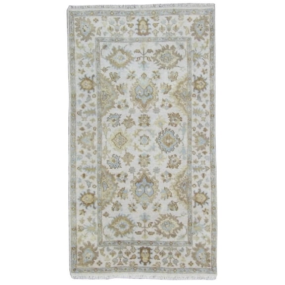 Wahi Rugs Hand Knotted Oushak 3'0"x5'0" -w129