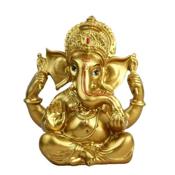 Indian Ganesh Statue Diwali Decor - Hindu God Statue Diwali Gifts - Lord Ganesha Idol Statue India Home Mandir Pooja Murti Item Meditation Yoga Room Altar Decoration Car Decor
