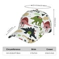 thumbnail image 2 of Pofeuu Cute Dinosaurs Print Adult Adjustable Embroidered Graphic Baseball Hat for Men and Women, 2 of 6