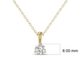 thumbnail image 4 of TimeLe$$ Classics 2 Carat 3-Prong Set Round Cut Lab Grown Solitaire Diamond Pendant Necklace for Women in 14K Yellow Gold, 4 of 5