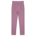 thumbnail image 4 of Linjinx Kids Yoga Dance Pants Sport Athletic Leggings Girls Stretchy Jogging Sweatpants with Pockets Dusty Pink 140, 4 of 8