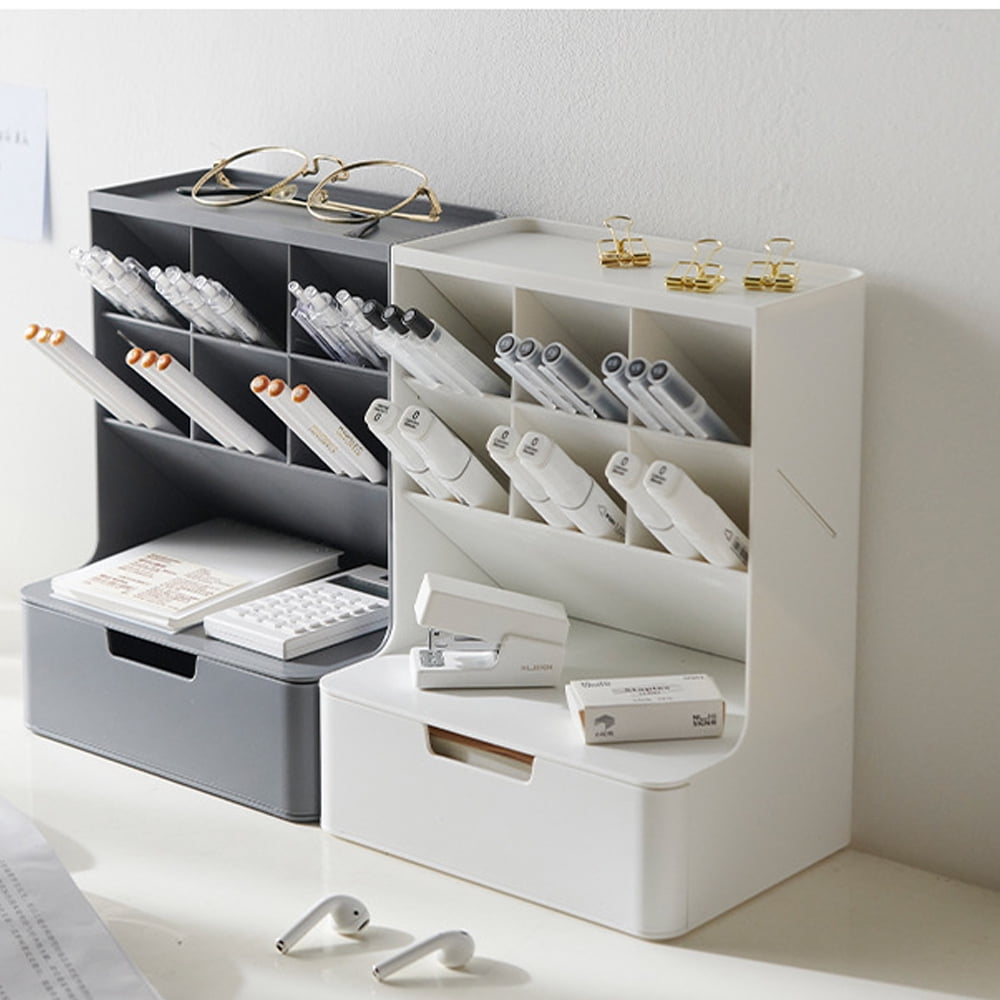 Multi-Functional Desk Organizer Pencil Holder Stationery, Large Marker Pen Organizer Storage
