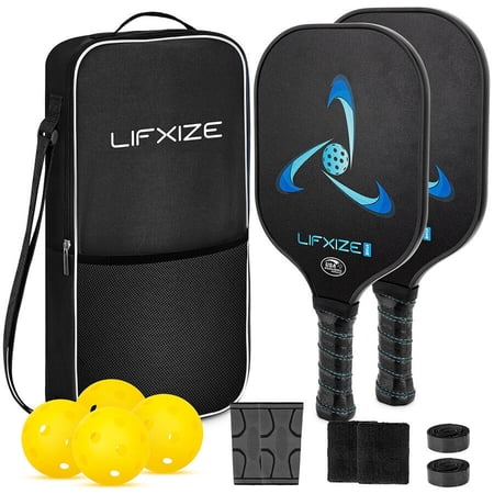 2 Pack Pickleball Paddles Set USAPA Approved Racquets Pickleball Balls Racket
