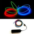 thumbnail image 3 of SIABC-EL Wire Mutilcolor, 2M Portable Battery Pack Neon Light Strip 360�� Cuttable Glowing Rope Lights for Parties, Halloween, DIY Decoration, 3 of 4