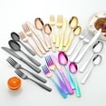 thumbnail image 6 of 20-Piece Stainless Steel Flatware Set, Elegant Silverware Cutlery Set, Service for 4 for Home Kitchen Restaurant-410 Material [Blue Gold] Knife, Fork, Spoon 20 Pie, 6 of 6