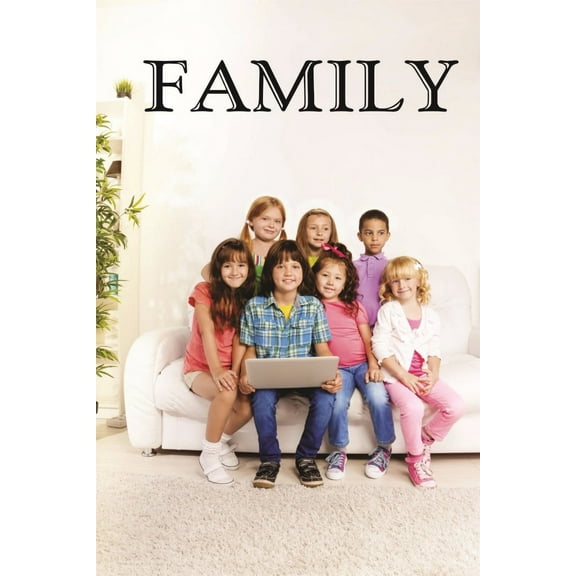 Decal Wall Sticker : Family Lettering Text Quote 12x30 Inches