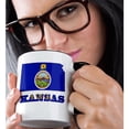thumbnail image 2 of 3drose, Kansas State Flag in the Outline Map and Letters for Kansas, 15oz Two-tone Black Mug, 2 of 6