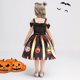 thumbnail image 4 of Vestidos sin mangas de calabaza para niña, disfraz de Halloween para niños, 4 of 5