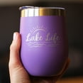 thumbnail image 3 of Bevvee Insulated Wine Tumbler 12 oz Lake Life Lake Enthusiast Gifts Tumblers, 3 of 4