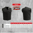 thumbnail image 3 of First Mfg Co - Havoc - Men's Motorcycle Biker Riding Black Twill Band Vest - 3X Large, 3 of 5