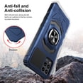 thumbnail image 6 of Compatible for T-Mobile REVVL 6 Pro 5G Case with Tempered Glass Screen Protector [Military Grade] Ring Car Magnetic Mount Kickstand Shockproof Phone Cover - Blue, 6 of 7