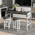 thumbnail image 3 of Costway Table de Bar avec Prises de Courant Table de Comptoir avec Compartiments de Rangement en Bois Gris, 3 of 10