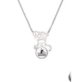 thumbnail image 2 of Delight Jewelry Silvertone Domed Contemporary Dance Splits Silvertone Dream Big Pendant Necklace, 25", 2 of 4