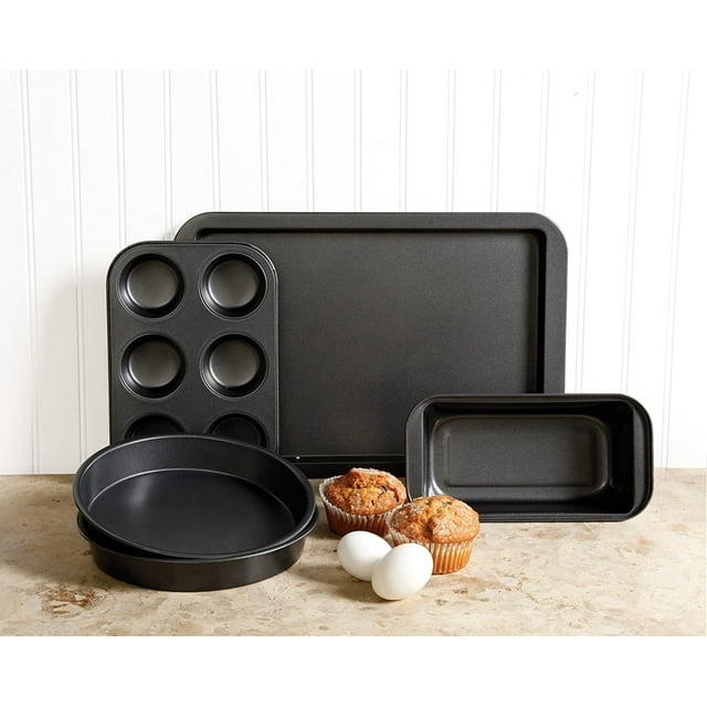 Gibson Home Love-To-Bake Ensemble de 5 Pcs de Moules Antiadhésifs
