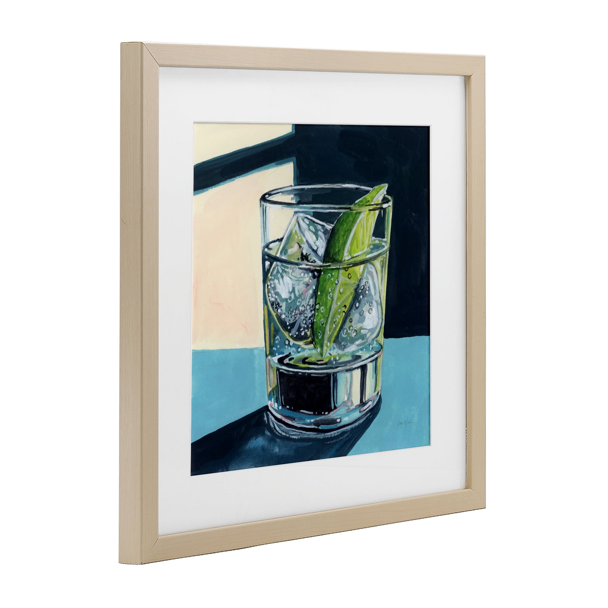 Stupell Industries Strong Gin and Tonic Birch Framed Print Under Glass, design by Kate Jarvik Birch
