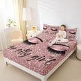 thumbnail image 4 of Homewish Pretty Girl Twin Sheet Set (3-Piece) Chic Glitter Rose Pink Decor For Kids, 4 of 7