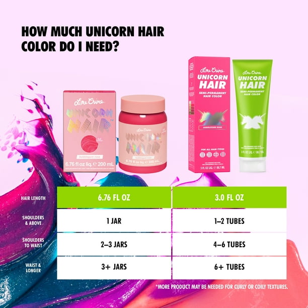 Lime Crime UNICORN HAIR【genie】4点セット Lime Crime Unicorn Hair, Semi-Permanent Hair Color, Vegan