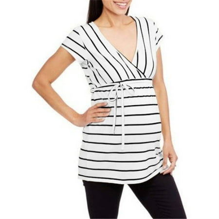 

Dezsed Maternity Tops For Pregnant Women Clearance Summer V-neck Striped Bandage Pregnancy Shirt Holiday Homewear Casual Short Sleeved Pregnant Clothes