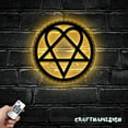 thumbnail image 3 of Craftnamesign Heartagram Symbol Metal Wall Art LED Light, Heart Pentagram Shaped Sign Decor, 3 of 5