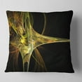 thumbnail image 2 of Designart Large Fractal Artwork Yellow - Abstract Throw Pillow - 16x16, 2 of 5