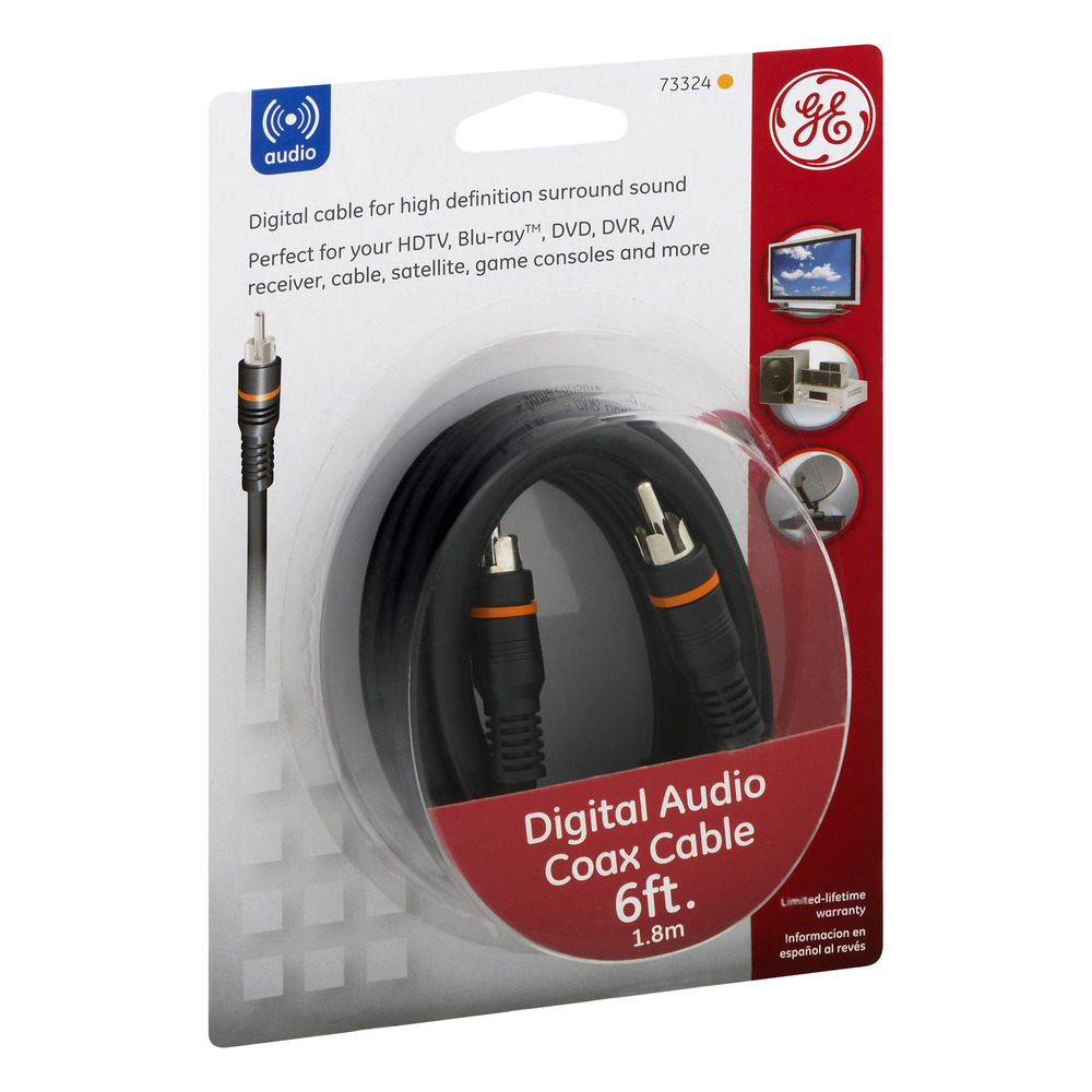 GE Digital Audio Coax Cable - 6 FT, 1.0 CT - image 4 of 5