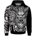 thumbnail image 2 of Ropa de otoño para hombre Sudadera gótica Chaqueta con capucha para hombre Sudadera con capucha de moda para hombre Sudadera con capucha con estampado de orcos y monstruos, 2 of 4