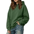 thumbnail image 5 of Women's Oversized Solid Color Hoodie,Long Sleeve Loose Fit Pullover Casual Basic Sweatshirt,Vacation Travel Outfit, 5 of 6