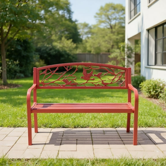 Resenkos Patio Garden Bench Park Yard Outdoor Furniture, Garden Furniture, Easy Assembly, Suitable for Patio and Garden