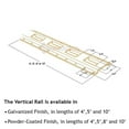 thumbnail image 4 of "DC Cargo Mall SIX 8-ft E-Track Rails, Vertical Powder Coated TieDowns | Long Heavy Duty Steel Etrack Rails for Trucks, Trailers", 4 of 7