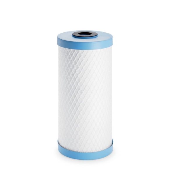 Pentair OMNIFilter CB6 Carbon Water Filter, 10" Whole House Heavy Duty Big Blue Carbon Block Taste & Odor Replacement Filter Cartridge, 10" x 4.5", 1 Micron, Blue
