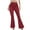 Wine, variant on Distressed Pants for Women Full Length Pants Women's Casual Ladies Mesh Sheer Solid Color Elastic Flared Pants Curvy Bootcut Pants for Ladies