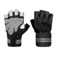thumbnail image 2 of Guantes deportivos de medio dedo, entrenamiento, guantes de levantamiento de pesas, guantes de ciclismo deportivos Negro Zulema Guantes de gimnasio, 2 of 8