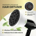 thumbnail image 7 of (2 pack) Herbishh Dark Brown Hair Color Shampoo 500ml – 3-in-1 Grey Coverage + Hair Dryer Diffuser for Curly & Wavy Hair Styling, 7 of 7