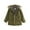 Army Green, variant on Boys Girls Solid Color Fleece-Lined Faux-Fur Padded Parka Coats Hood Zip up Snow Jackets Thick Warm Outdoor Hiking Windproof Outwear with Pockets