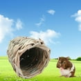 thumbnail image 4 of Cheers.US Hamster Nest Chew Toy Natural Grass Hand Woven Straw Nest Small Pet Hideout Tunnel Bed Cage Accessories,Warm, Comfortable, Breathable Suitable for Many Small Pets, 4 of 20