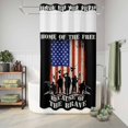 thumbnail image 6 of No Hook Shower Curtain with Built-in Rings - Patriotic Stripes and Star Washable Waterproof Fabric Bathroom Curtains for Hotel,Rentals, Stall 36 X 78 Inch , Freedom American Flag Soldiers, 6 of 9