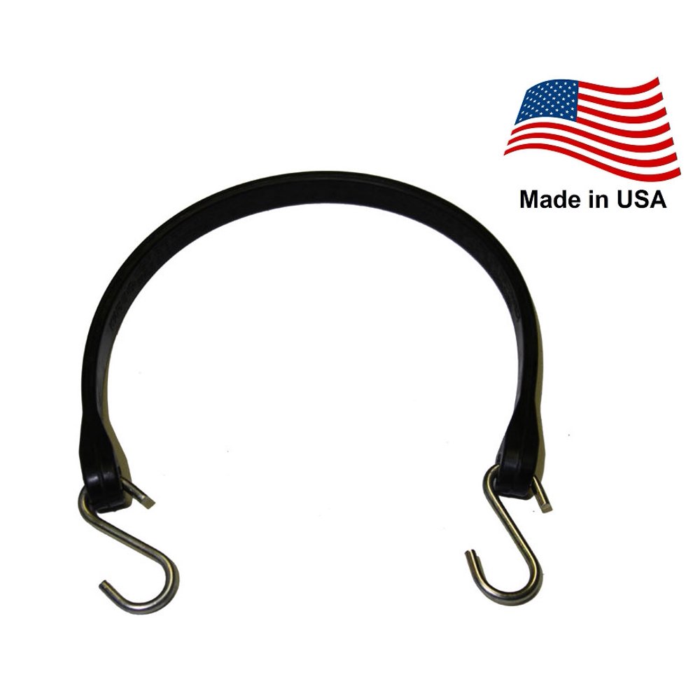 15" EPDM Tarp Rubber Bungee Straps 50 Pack, Made in USA