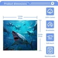 thumbnail image 4 of Sharks Pattern Washcloths, Soft and Absorbent Cotton Towel, 6 Pack 12 X 12 Inches Premium Quick Dry Face Towel Wash cloth, 4 of 7
