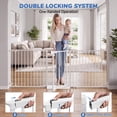 thumbnail image 5 of Vomeast 34.6"-84.2" Extra Wide Baby Safety Gate,Auto Close Pet Dog Gates for Stairs Doorways Fireplace,Anti-Trip Pedal,29.5" Tall,White, 5 of 10